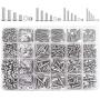 DYWISHKEY 1220 PCS M2 M3 M4 M5, 304 Stainless Steel Hex Button Head Cap Bolts Screws Nuts Washers Assortment Kit with Hex Wrenches