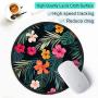 ITNRSIIET [20% Larger] Mouse Pad with Stitched Edge Premium-Textured Mouse Mat Waterproof Non-Slip Rubber Base Round Mousepad for Laptop PC Office 8.7×8.7×0.12 inches, Beautiful Floral