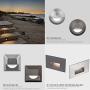 WAC Lighting 4011-30SS WAC Step & Wall 5'' LEDme 12V Rectangle Step and Wall Light 3000K Soft White, Cast Stainless Steel