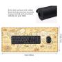 Great Detail Illustration World Map Gaming Mouse Pad Computer Keyboard Mouse Mat Large Extended Soft Ultra Thick Premium-Textured & Waterproof With Stitched Edges Non-Slip Rubber Base For Work, Laptop