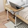 sogesfurniture Mobile Side Table 23.6 InchesTablet Wheels Mobile Laptop Computer Desk Adjustable Movable Laptop Computer Stand for Bed Sofa,Oak BHUS-05-1-60OK