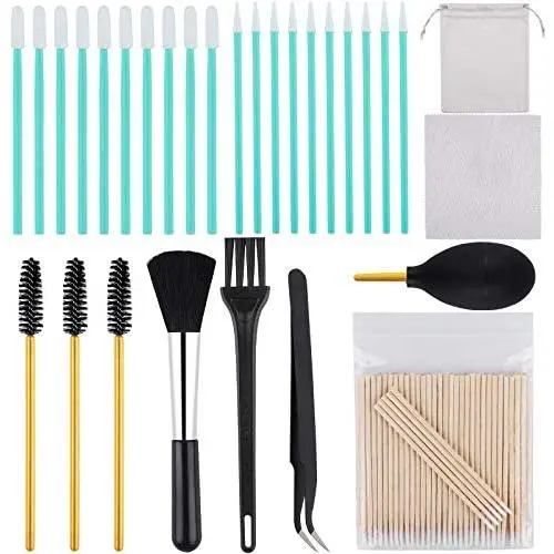 ADXCO 129 Pieces Cell Phone Cleaning Kit Camera Cleaning Kits USB Charging Port and Headphone Port Brush Set Compatible with Phone, iOS Android, Cell Phone, Electronics Cleaner