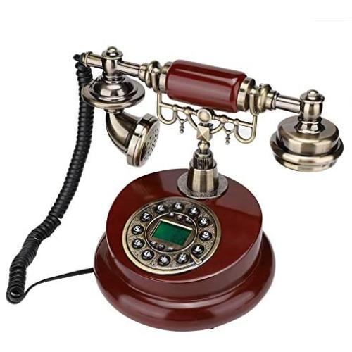 Oumij Old Fashioned Retro Telephone, MS-6100B European Retro Style Push Button Telephone Dial Desk Phone Home Decor Classical