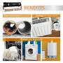 Capacitive Water Descaler System - Alternative Water Softener Salt Free for Whole House, Reduces the effects of Limescale and Rust formation [CWD30, Max 2'' Pipe]