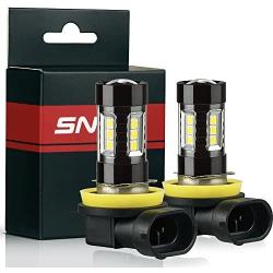 SNGL H16 Type 2 LUMILEDS LED DRL Fog Light bulbs 6000K Xenon White (Pack of 2)