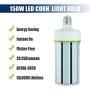 JESLED 150W LED Corn Light Bulb, E39 Mogul Base, 5000K Daylight 20250LM, 800-1000Watt Equivalent, CFL HPS Metal Halide Replacement, Outdoor Area Lamp for Street, Garage Warehouse High Bay Cob Lighting