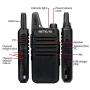 Retevis RT22 2 Way Radios Walkie Talkies,Rechargeable Long Range Two Way Radio,16 CH VOX Small Emergency 2 Pin Earpiece Headset,for School Retail Church Restaurant (Packed in Pairs with 5 Boxes)