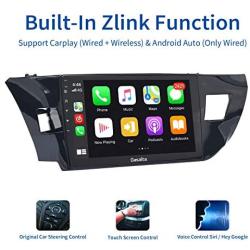 Dasaita 10.2'' Android 10.0 Head Unit with Carplay for Toyota Corolla 2014 2015 2016 2017 Car Stereo Touch Screen 1280x720 Support GPS Navigation Bluetooth Hands-Free Calling WiFi