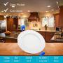 Drart 4 Inch Ultra-Thin Led Recessed Lighting Slim Panel Downlight with Junction Box 3000K, Dimmable 9W Ceiling Light, 75W Equiv, No Can Needed, No Flickering, ETL& Energy Star Listed(Pack of 6)