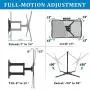 FOZIMOA Full Motion TV Wall Mount Bracket for 28-80 inch Flat Curved TVs, up to 110 lbs and VESA 600x400mm, with Tilt and Swivel Articulating Arms - Single Stud Install