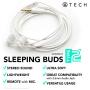 ATECH Ultra Flexible Silicon Sleeping Earbuds with Microphone Earplugs for ASMR, Insomnia, Snoring, Air Travel, Relaxation, Binaural, White