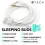 ATECH Ultra Flexible Silicon Sleeping Earbuds with Microphone Earplugs for ASMR, Insomnia, Snoring, Air Travel, Relaxation, Binaural, White