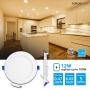 TORCHSTAR Basic Series 8-Pack 12W 6 Inch Low Profile Ultra-Thin Recessed Ceiling Light with Junction Box, 2700K Soft White, Dimmable Can-Killer Downlight, 850lm 100W Eqv. ETL and Energy Star