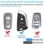 Intermerge for BMW Key Fob Cover,Blade Shape Soft TPU Key Case Shell Pouch for BMW New BMW X1 X3 X5 X6,BMW Series 1 2 5 7 Keyless Entry BMW Key Cover-Gold