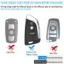 Intermerge for BMW Key Fob Cover,Blade Shape Soft TPU Key Case Shell Pouch for BMW New BMW X1 X3 X5 X6,BMW Series 1 2 5 7 Keyless Entry BMW Key Cover-Silver