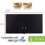 GE Ultra Edge Indoor TV Antenna, Slim Home Decor Reversible Black White, 4K 1080P VHF UHF, Long Range Antenna, Digital, HDTV Antenna, Smart TV Compatible, 6Ft Coaxial Cable, 11264