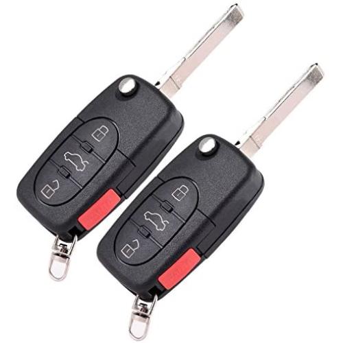 OCPTY MYT8Z0837231 2X Uncut Keyless Entry Remote Control Key Fob Transmitter Replacement for A udi A6 A8 S4 S6 S8 TT RS6 Cabriolet MYT8Z0837231 4D0837231E 4D0837231P