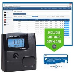 Pyramid Time Systems, PPDLAUBKN, TimeTrax Automated Proximity Time and Attendance Employee Time Clock System with Software Download, Made in USA, RFID, Black, No Touch Employee Punch in