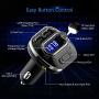 VicTsing Bluetooth FM Transmitter for Car, Wireless In-Car Bluetooth Adapter/w USB Port, Support Aux Input Output, TF Card and U-Disk, Hands-Free calls