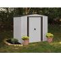 Arrow 6 x 5 Newburgh Eggshell with Coffee Trim Low Gable Electro-Galvanized Steel Storage Shed