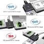 FIDECO SATA/IDE to USB 3.0 Adapter, Hard Drive Adapter Cable for Universal 2.5/3.5 Inch IDE/SATA External HDD SSD, 5.25-Inch DVD-ROM/CD-ROM/CD-RW, Offline One Touch Clone, Support 16TB (Cable PL06)