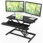 ZHU CHUANG Stand Up Desk Standing Desk Converter Gas Spring Sit Stand Desk Workstation Sit to Stand Desk Riser (Black 1)