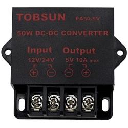 EPBOWPT DC 12V 24V to DC 5V 10A, 5V 5A,12V 5A, 10A Power Converter Power Adapter (12/24V to 5V 10A, 12/24V to 5V 10A Converter)