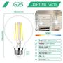 Dimmable G25 LED Vanity Edison Bulbs 100W Equivalent 1200 Lumens 5000K Daylight White 8W Vintage LED Globe Filament Bulbs with Clear Glass & E26 Base for Bathroom Makeup Mirror Pendant 4 Packs