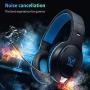 Karvipark H-10 Gaming Headset for Xbox One/PS4/PS5/PC/Nintendo Switch|Noise Cancelling,Bass Surround Sound,Over Ear,3.5mm Stereo Wired Headphones with Mic for Clear Chat