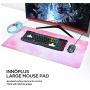 Gaming Mouse Pad, Large Mouse Pad XL Pink, Mouse Pads for Computers 31.5×15.75In, Large Extended Gaming Keyboard Mouse Pads, Big Desk Mouse Mat Designed for Gaming Surface/Office, Durable Edges