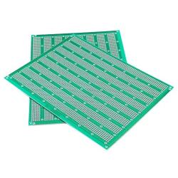 YUNGUI 15X20 CM PCB Prototype Board Solderable PerfBoard,Universal Printed Circuit Board for Arduino and DIY Electronics Project, Gold-Plated, 6''x8'',2 Pack