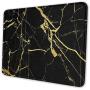 Black Gold Marble Mouse Pad with Stitched Edge, Marble Design Professional Customized Mousepad Non-Slip Rubber Large Gaming Mouse Pad for Laptop, Computer & Office, 11.8 X 9.8 X 0.12Inches