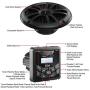 BOSS Audio Systems MCKGB450B.6 Weatherproof Marine Gauge Receiver and Speaker Package - IPX6 Receiver, 6.5 Inch Speakers, Bluetooth Audio, USB MP3, AM FM, NOAA Weather Band Tuner, No CD Player, Black