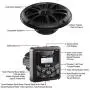 BOSS Audio Systems MCKGB450B.6 Weatherproof Marine Gauge Receiver and Speaker Package - IPX6 Receiver, 6.5 Inch Speakers, Bluetooth Audio, USB MP3, AM FM, NOAA Weather Band Tuner, No CD Player, Black
