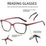 ZENOTTIC Anti Blue Light Glasses Blue Light Blocking Reading Glasses Stylish Leopard Glasses Anti Eyestrain for Women