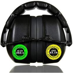 ClearArmor 141001 Shooters Hearing Protection Safety Ear Muffs Folding-Padded Head Band Ear Cups, Black