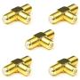 F Female Coax Cable Connectors,ANHAN F Type Coaxial Splitter 3 Way TV Combiner Splitter Female to 2 Female Adapters for TV Video VCR Antenna TV Cable Satellite Tuner Antenna 5Packs
