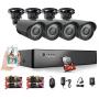 Rraycom 8CH 1080P HD-TVI Security Camera System DVR with 4PC HD 2000TVL 1.0MP Home/Outdoor Weatherproof Security Camera,1TB Hard Drive,115ft Night Vision, Remote Access, Motion Alerts