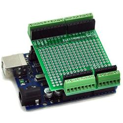 CZH-LABS Electronics-Salon Prototype Screw Shield Board Kit for Arduino UNO R3, 0.1'' Mini Terminal Block.