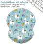 ITNRSIIET Mouse Pad, Ergonomic Mouse Pad with Gel Wrist Rest Support, Gaming Mouse Pad with Lycra Cloth, Non-Slip PU Base for Computer, Laptop, Home, Office & Travel Alpaca and Cactus