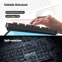 VicTsing Wireless Keyboard and Mouse [Whisper Quiet], 2.4G Wireless Keyboard Mouse Combo, Cordless Computer Keyboard and Silent Mouse, Nano USB Receiver for PC Laptop Chromebook Notebook Windows,Black