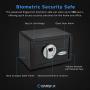 BARSKA AX11620 Biometric Fingerprint Mini Security Home Safe Box 0.29 Cubic Ft, Black, 12'' x 8'' x 7.75''