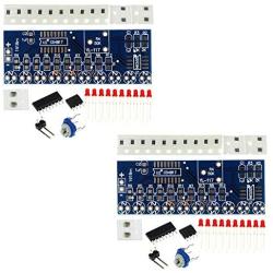 Comidox 2Sets NE555+CD4017 Module Water Flowing LED Light Electronic Production Suite Red Color Flashing Lights Lamp DIY Soldering Kit For Arduino Electronic Fun