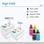 WOKOK Sublimation Ink refill for ecotank ET-2720 ET-2750 ET-2760 ET-2650 ET-3750 ET-4750 ET-7750 WF7710 WF7720 WF2760 WF3620 WF3640 WF3720 WF3730 XP4100 XP6100 XP7100 , Use for Heat Press Machine