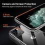 TORRAS Diamonds Clear Compatible for iPhone 11 Pro Max Case [Fully Protective] Slim Fit Shockproof Hard Plastic Back & Soft Silicone Bumper Phone Case 6.5, Transparent