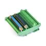 Electronics-Salon DB37 D-SUB DIN Rail Mount Interface Module, Male/Female, DSUB Breakout Board.