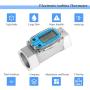 Epidioxi Turbine Flow Meter Electronic Digital Flow-Meter Stainless Steel Liquid Water Diesel Gasoline Methanol Kerosene Oil (2 inch Internal Thread Gauge)