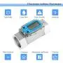 Epidioxi Turbine Flow Meter Electronic Digital Flow-Meter Stainless Steel Liquid Water Diesel Gasoline Methanol Kerosene Oil (2 inch Internal Thread Gauge)