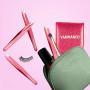 VARWANEO 4 PCS Eyebrow Tweezers for Women, Professional Precision Slant and Pointed Tip Tweezers Set Eyebrow Plucker Tools for Ingrown Hair, Hair Removal Tweezers with Leather Travel Case(rose red)