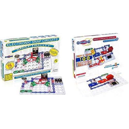 Snap Circuits Snaptricity, Electronics Exploration Kit (Stem Building), for Kids 8+ & Elenco Jr. SC-100